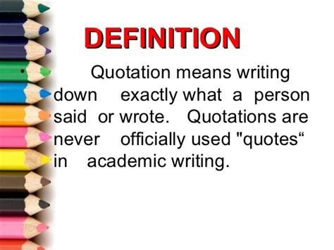Definition of Quotation .